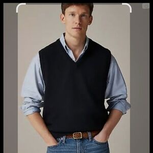 J.crew Men's Black V-Neck Sweater Vest